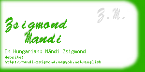 zsigmond mandi business card