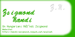 zsigmond mandi business card